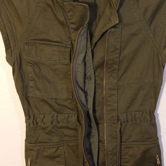 Marc Jacob's Olive Green Military Style Dress Sz:2 - Picture 4 of 8